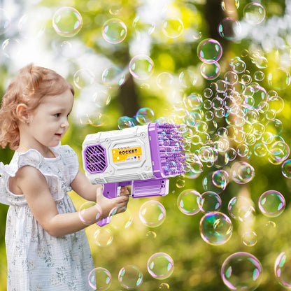 86 Holes Rocket Bubble Gun Toys Kids Electric Launcher Handheld Portable Toys  Automatic Bubble Gun Outdoor Toys Children Gifts
