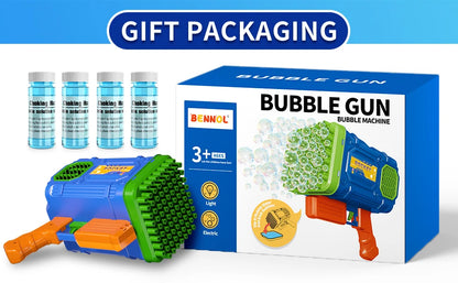 86 Holes Rocket Bubble Gun Toys Kids Electric Launcher Handheld Portable Toys  Automatic Bubble Gun Outdoor Toys Children Gifts