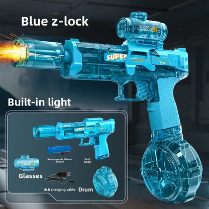 Electric Water Guns For Adults Powerful Squirt Automatic Water Suction Water Blasters Summer Outdoor Beach Toy For boys Kid Gift