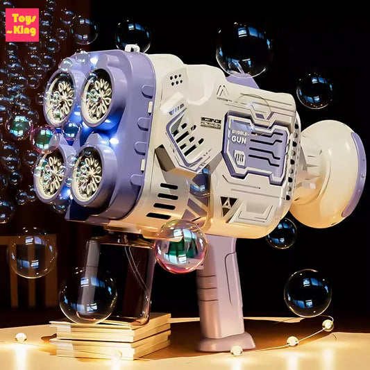 40 Holes Full Automatic Bubble Gun Toys For Kids Colorful Lights Soap Bubble Machine Outdoor Wedding Party Toy Games Gift