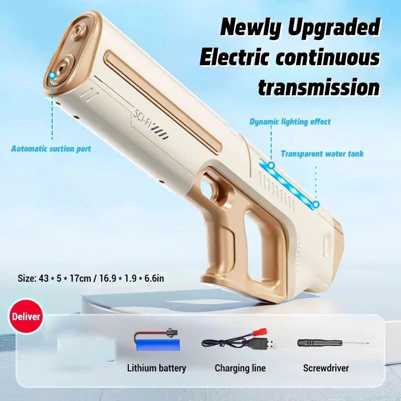 Electric Water Guns For Adults Powerful Squirt Automatic Water Suction Water Blasters Summer Outdoor Beach Toy For boys Kid Gift