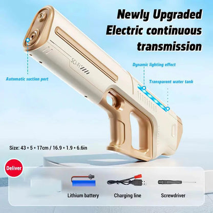 Electric Water Guns For Adults Powerful Squirt Automatic Water Suction Water Blasters Summer Outdoor Beach Toy For boys Kid Gift