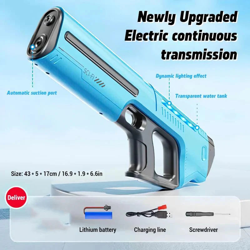 Electric Water Guns For Adults Powerful Squirt Automatic Water Suction Water Blasters Summer Outdoor Beach Toy For boys Kid Gift